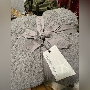 Barefoot Dreams Soft Gray Throw Blanket